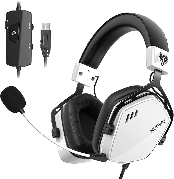 Imagen de NUBWO HG03 Wired USB-A 7.1 Surround 50mm White