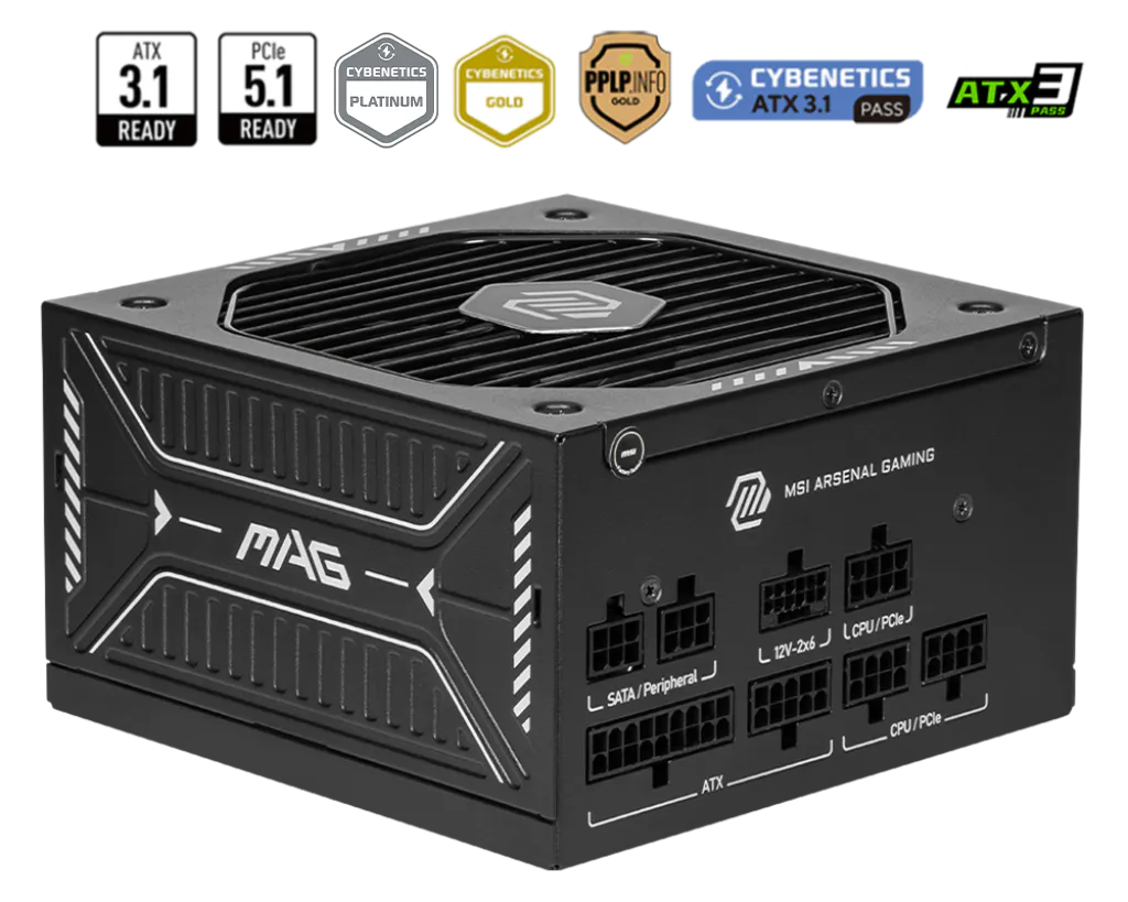 Image of MSI MAG A650GLS PCIE5 650W 80+ Gold Totalmente Modular