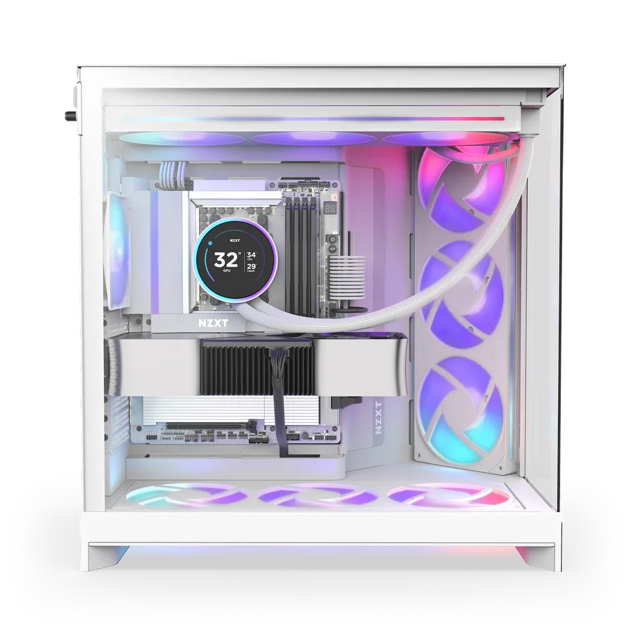 Imagen de NZXT H9 Flow RGB Dual-Chamber ATX Blanco