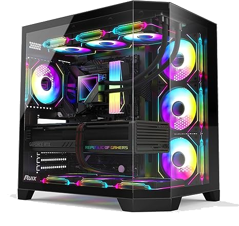 Imagen de RUIX OV303 ATX Mid-Tower 4 Fans Prism ARGB Black