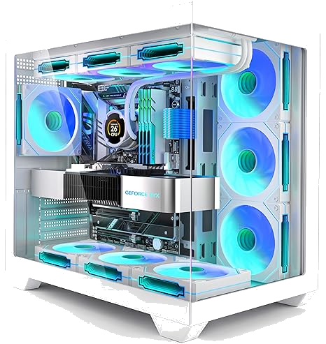 Imagen de White PC Case ATX 7 Fans ARGB Dual Vidrio Templado