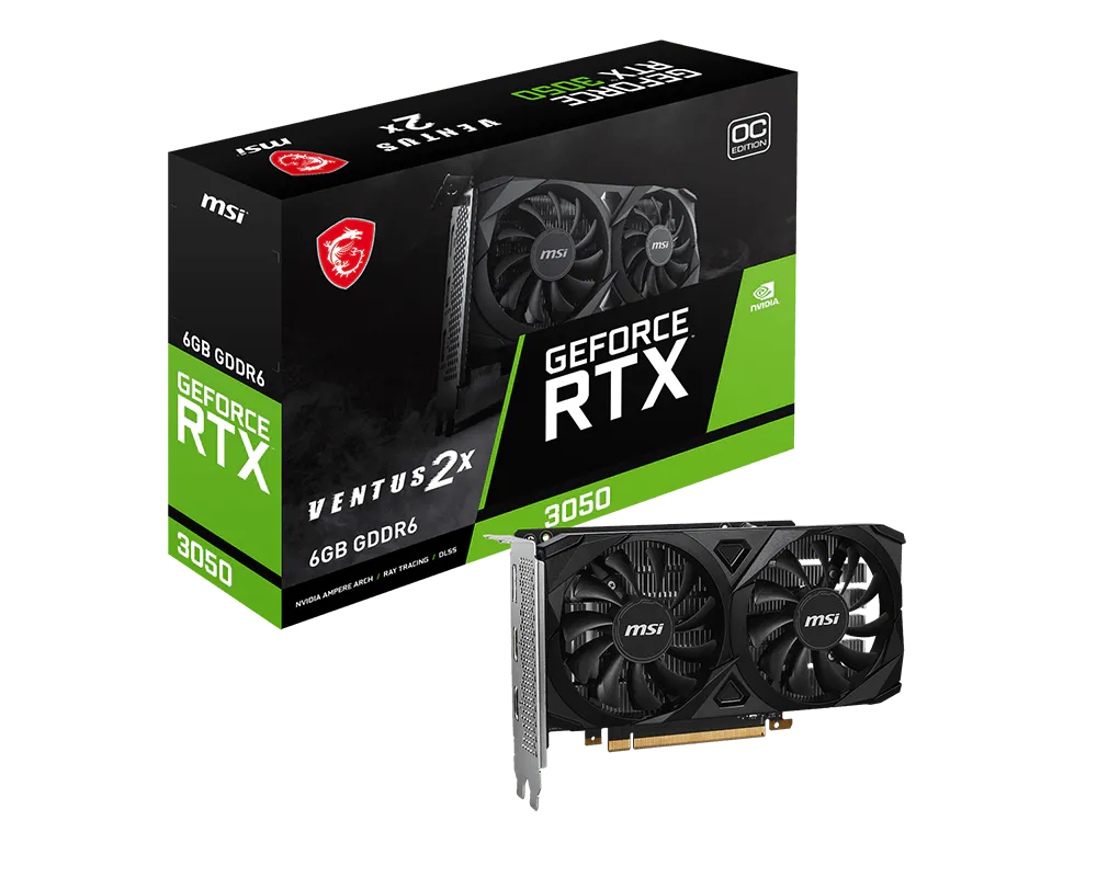 Imagen de MSI Gaming RTX 3050 Ventus 2X 6G OC