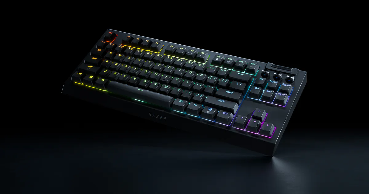 Imagen de Razer BlackWidow V4 TKL Wireless Orange Switches